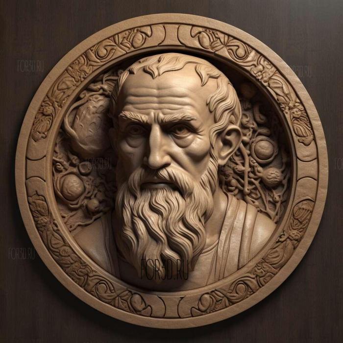 Hippocrates 3 stl model for CNC